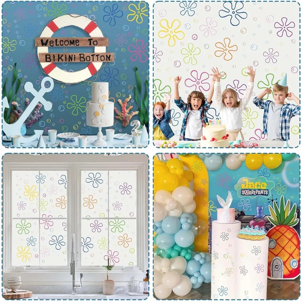 Removable and Reusable Under The Sea Bubble Wall Decals for Kids Room Nursery Bathroom Decor Peel and Stick Ocean Theme Mermaid Party Supplies Large Set of 156PCS Waterproof Safe for Walls No Residue Easy to Apply and view 6
