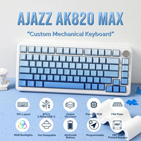 AJAZZ AK820MAX mechanical keyboard three-mode RGB DIY sea salt V2 switch