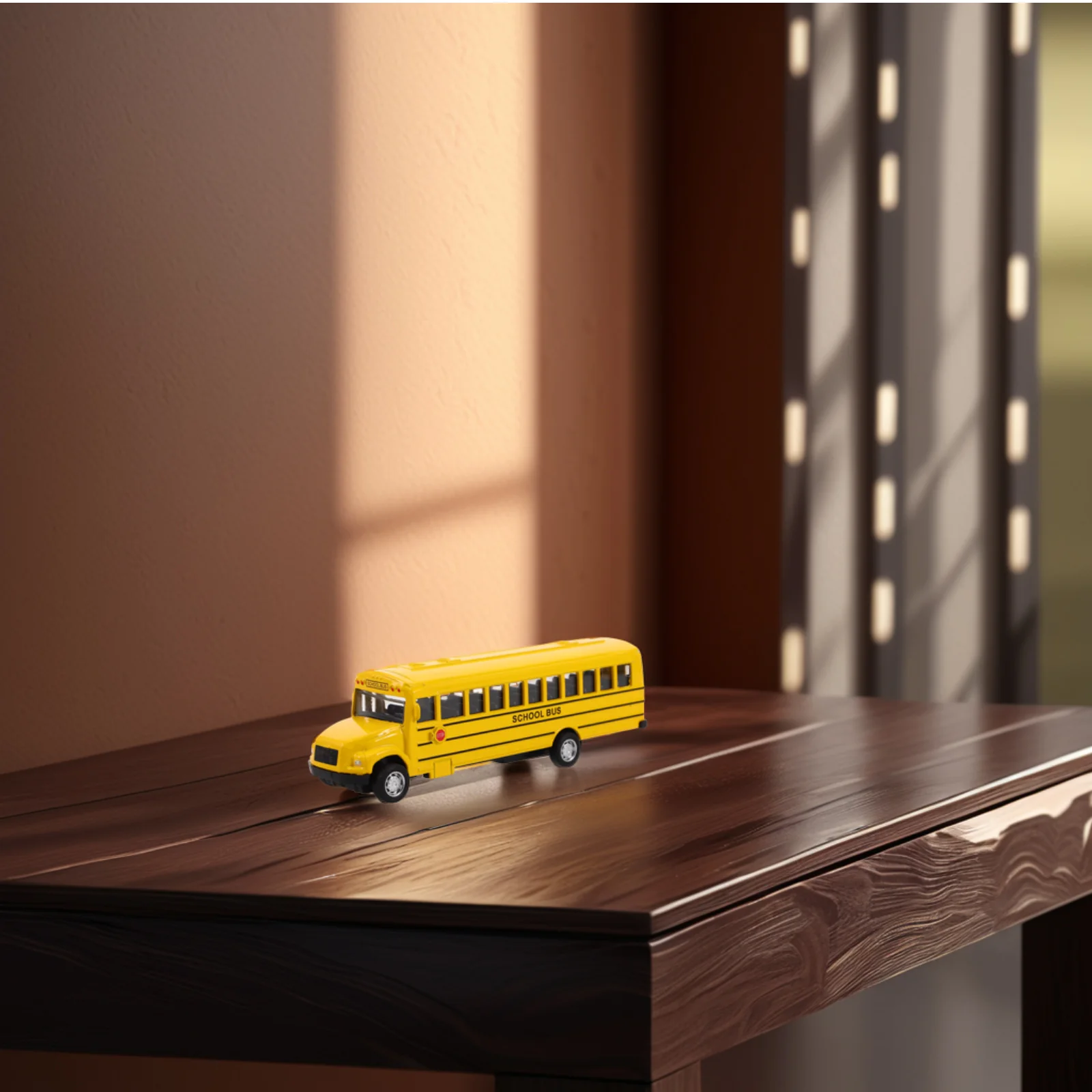 ดึงกลับสีเหลืองสดใสรถโรงเรียนของเล่น Die Cast โลหะของเล่นรถแรงเสียดทาน Powered School Bus ของเล่นสําหรับเด็กชายหญิง