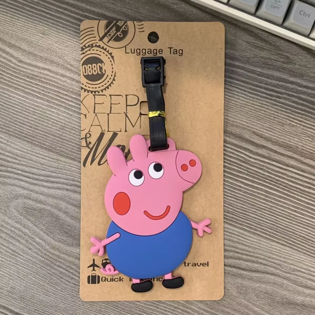 Accesorios de viaje de dibujos animados de Peppa Pig, etiqueta de equipaje de Gel de sílice, soporte de dirección de identificación de maleta, etiqueta de embarque de equipaje, etiqueta portátil