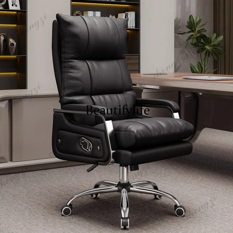 AB03Foot Rest Heavy Office Chair Designer Comfortable Cheap Gaming Office Chair Wheel Leather Silla De Escritorio Office Furnitu