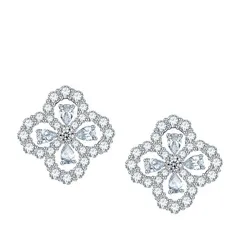 E00030 Lefei Fashion Trendy Classic Luxury Moissanite Fine Waterdrop Clover Earrings Charms Women Silver s925 Party Jewelry Gift