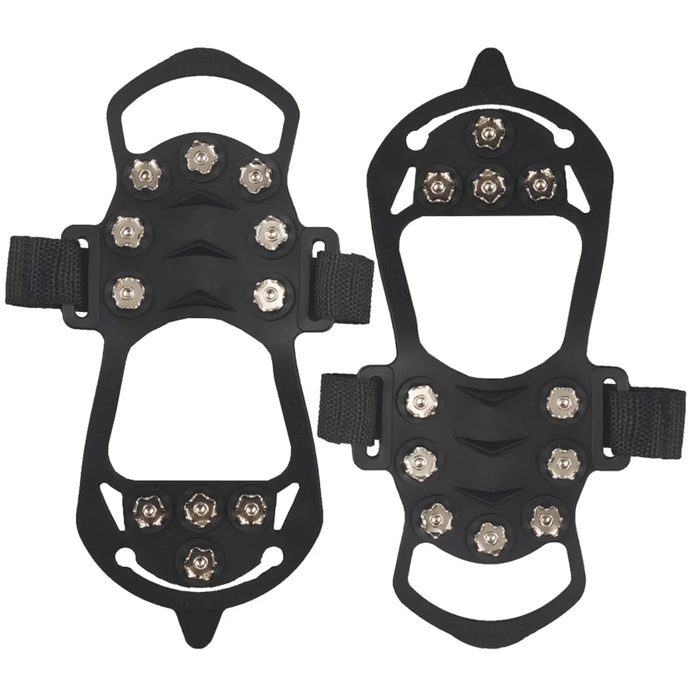 

1Pair Ice Grippers Non-Slip Snow Shoes Grippers Hiking Climbing Black Rubber Metal Outdoor Supplies Outdoor Supplies