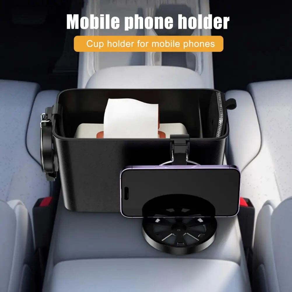 

Car Tidy Storage Box Storage Box for Car Versatile Car Storage Box with Dual Cup Holders Organize Glassware Towels This