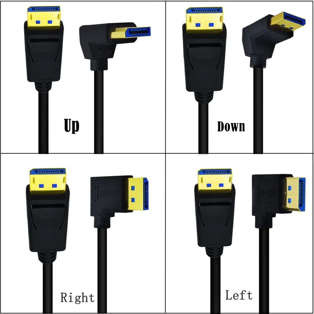 Kabel Displayport 1.4 DP do DP kabel 8K 4K 144Hz 165Hz Adapter portu wyświetlacza do apple tv, pudełko xbox series x projektory 0.3m 0.5m