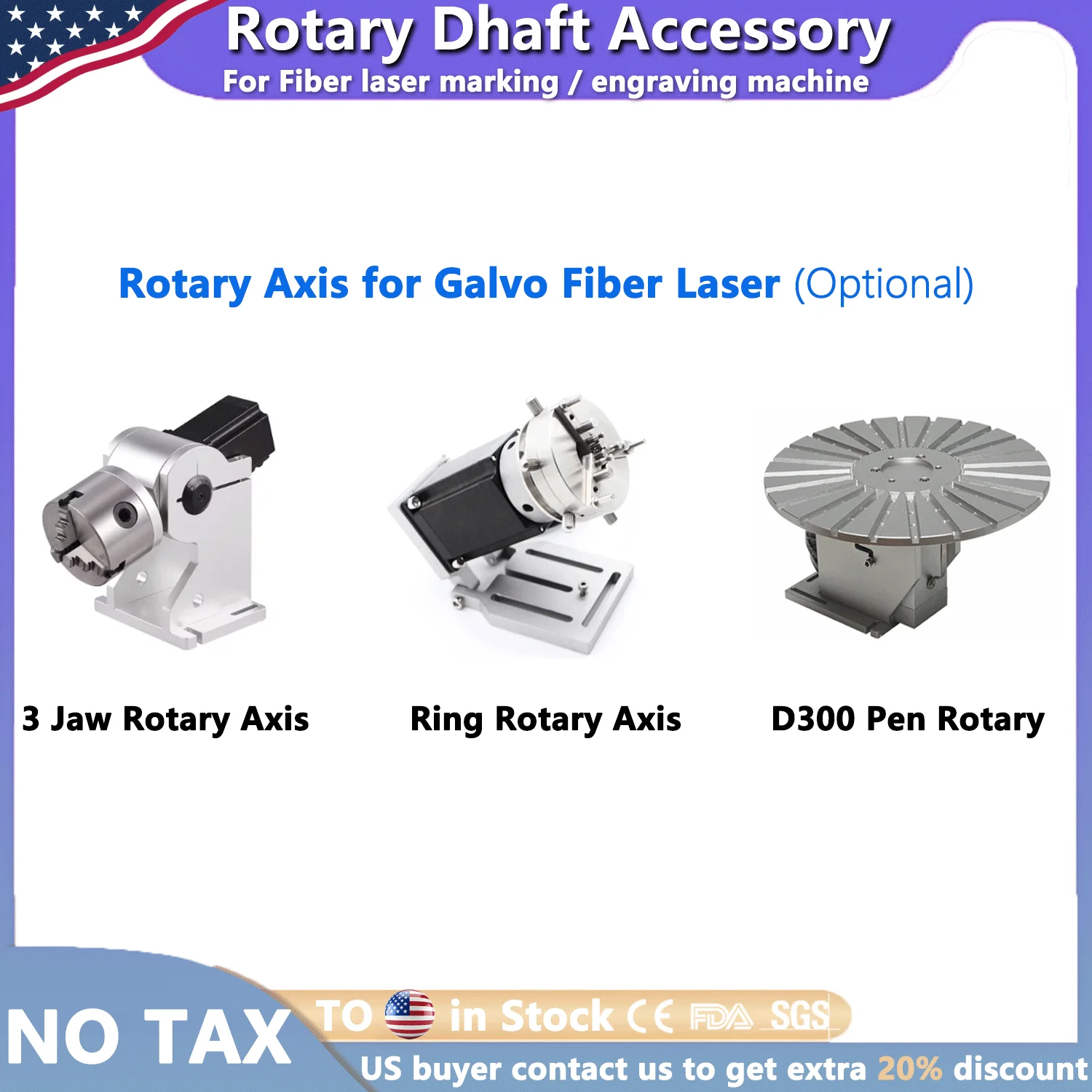 

Fiber laser marking machine rotary shaft engraving machine rotary shaft accessory 360 circular rotation tool Rotary Worktable