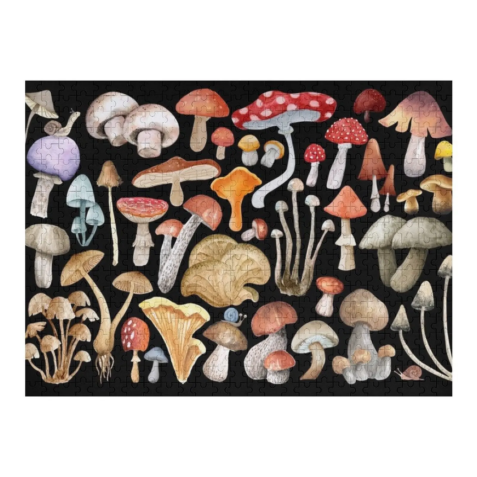 

Разбросанные грибы, грибы, грибы для душа, головоломки, деревянные животные, персонализированные для детей, головоломки