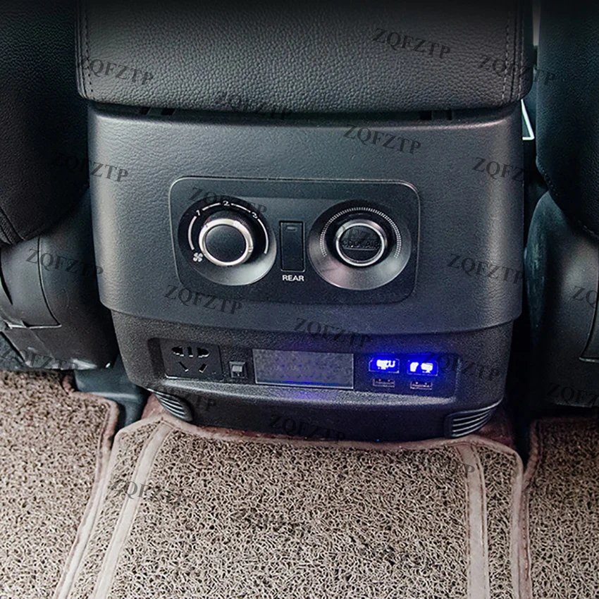 Suitable For Mitsubishi Pajero V93 V97 Rear-Armrest Box USB Charger Inverter 220V Plug Socket Modification Accessories