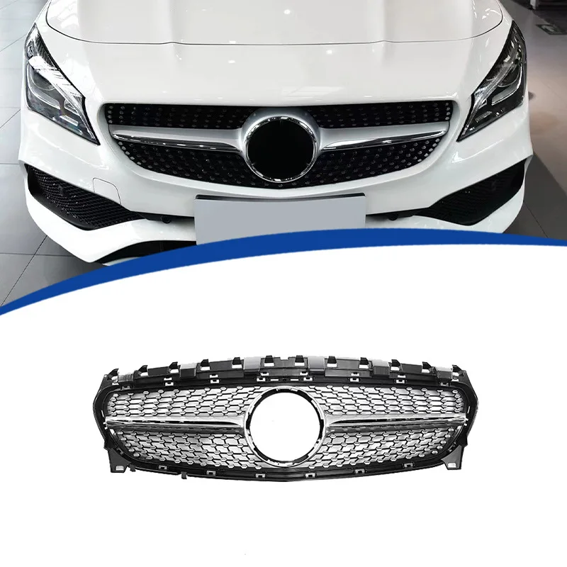 

For Mercedes CLA Class W117 2013-2019 Star Style Front Racing Grille Body Kit Gloss Black