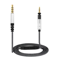 Replacement Cable for Sennheiser HD598 HD558 HD595 HD518 Headphone Earphone Wire 3.5mm to 2.5mm Stereo Bass Audio Cable