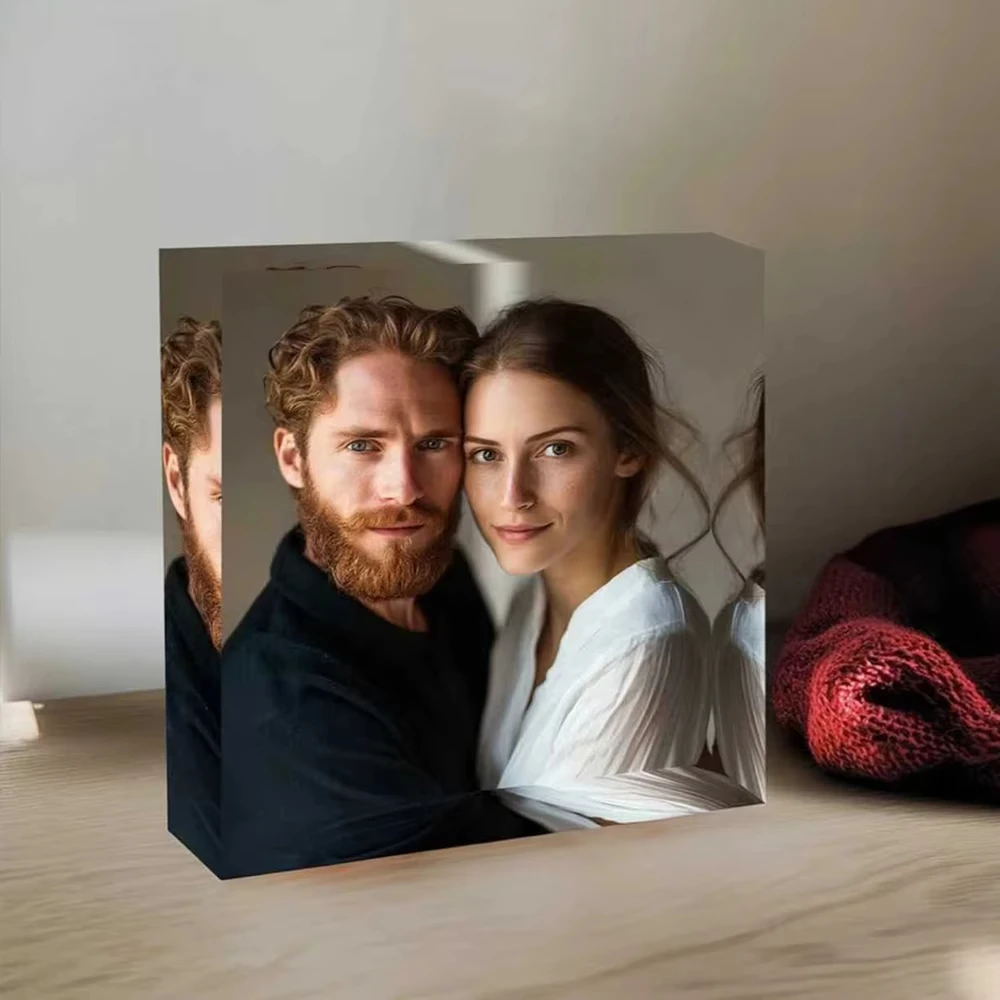 Cadeau personnalisé en acrylique avec photo pour la famille, maman, amis, anniversaire, mariage, Saint-Valentin