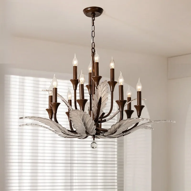 

Lustres Retro Vintage Crystal Glass Chandelier Pendant Lamp For Living Room Bedroom Hotel Hallway Corridor Antique Hanging Light