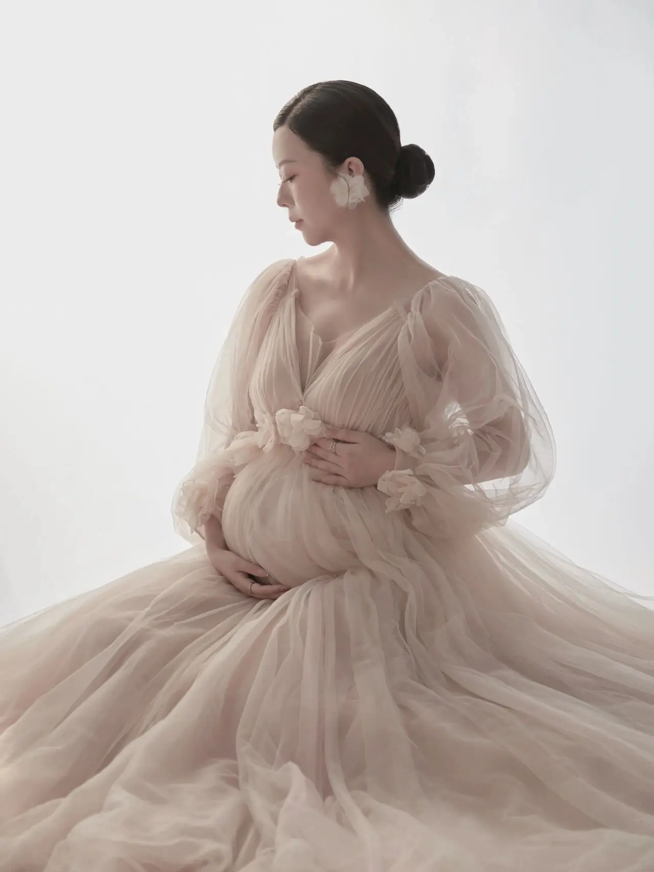 Quality Tulle Maternity Dresses For Photo Shoot Elegence Long Pregnant Woman Pregnancy Photography Maxi Gown Baby Shower Dress