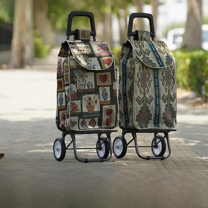 elderly-printed-shopping-cart-vegetable-buying-car-stacked-luggage-trolley-portable-oxford-cloth-material-retractable-handle
