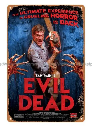 vintage garage signs THE EVIL DEAD MOVIE POSTER metal tin sign