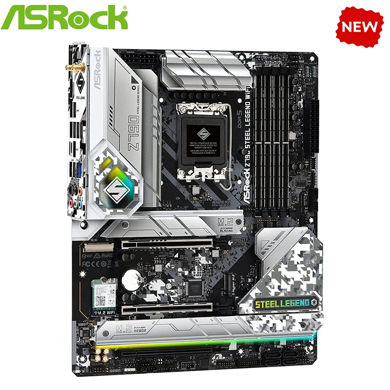 NEW Z790 For ASEOCK  Z790 Steel Legend WiFi DDR5 Original Desktop For Intel Z790 Motherboard LGA 1700 Support 13900KF 13700K