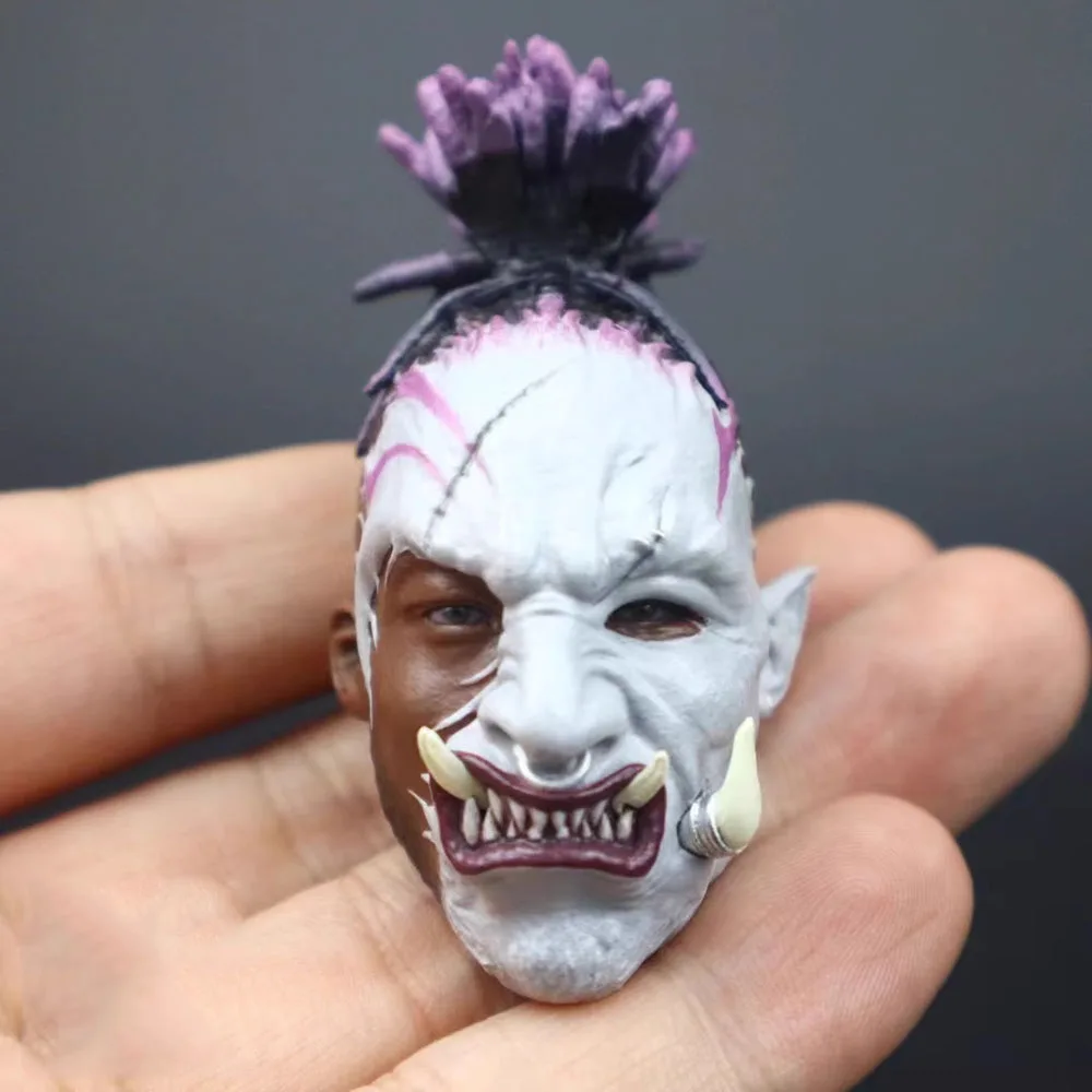 

In Stock For Sale 1/6 Basketball Player Center Muscle Strong Dwight Man Head Sculpture Carving Howard Fit 12" Action Figure DIY