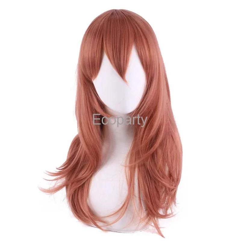 Vivi 2025 Anime motosierra hombre Ángel demonio oscuro Cosplay naranja resistente al calor pelucas de pelo largo sintético + accesorios de gorro de peluca