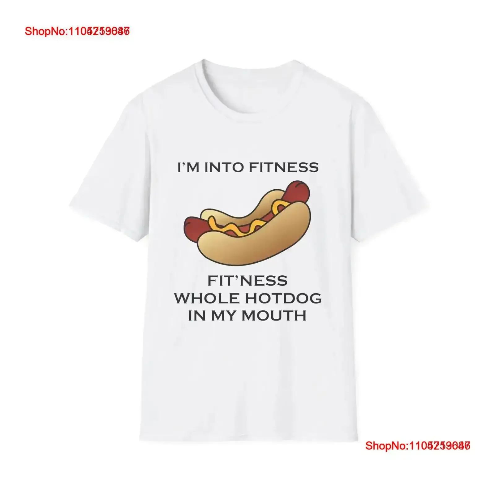 I m Into Fitness Hot Dog T Shirt Funny vintage Washed homme streetwear graphic Casual Comfortable Top For Everyday Wear Soft