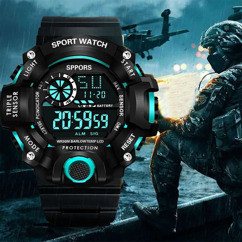 Multifunction Mens Walking Digital Watches Luminous Watches Boys Watches Sport Wrist Watch