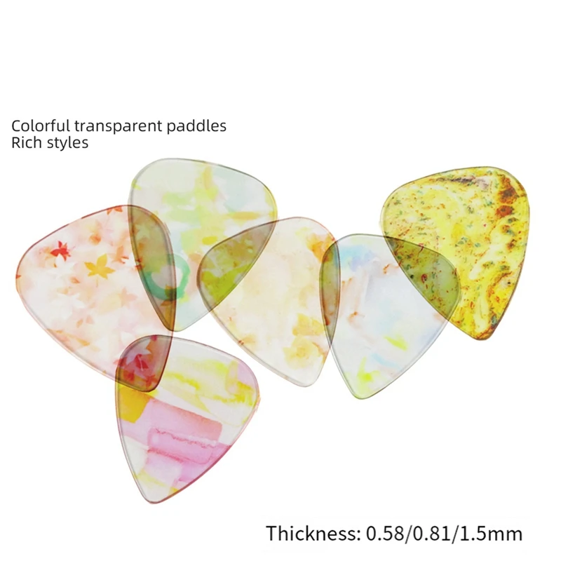 Transparent Picks, Guitar Picks, Folk Guitar, Electric Guitar Picks, Personalized Color Transparent Picks