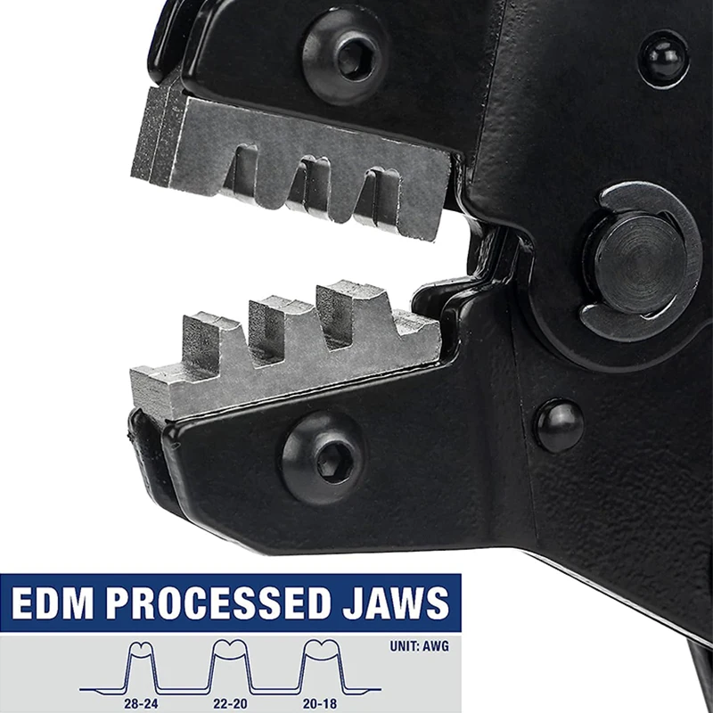 SN-28B Dupont Crimping Tool for 3.96mm, 2.54mm, 2.5mm Pitch Dupont, JST XH VH Connectors, AWG 18 to 28 Crimp Connector