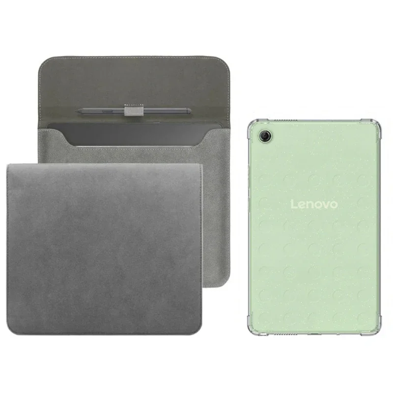 

2-IN-1 For Lenovo Tab One (TB305FU) 8.7" Clear TPU Shockproof Back Cover Case + Slim Tablet Storage Sleeve Bag