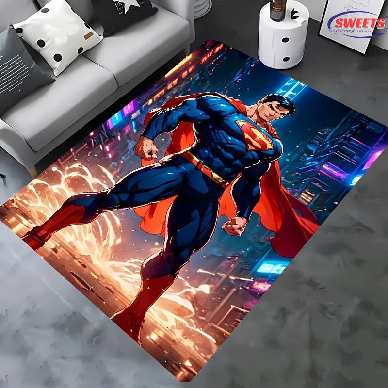 New To Superman Carpet! Beautify The Space,Add Soft and Comfortable,Living Room Bedroom Entrance Door Office Area Can BeUsed Mat