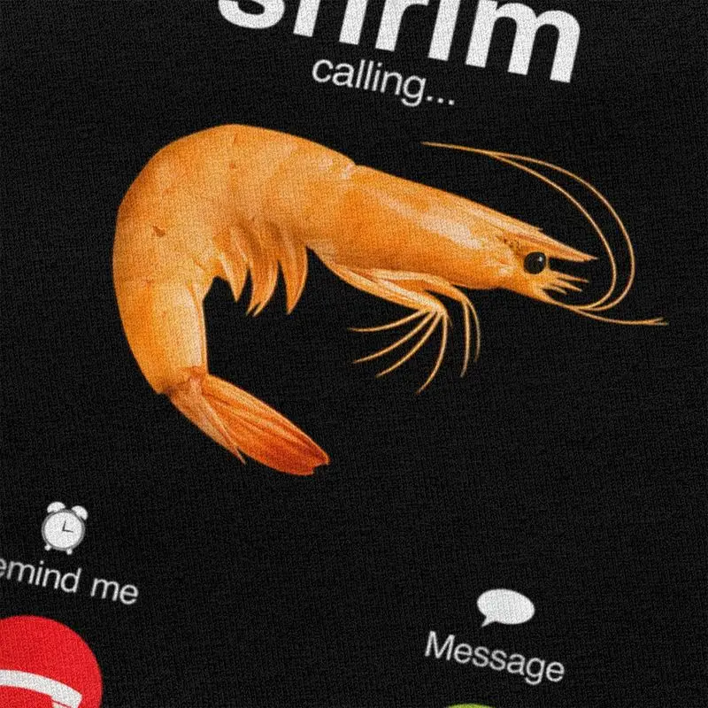 Shrim Is Calling تي شيرت الرجال قصيرة الأكمام مضحك الروبيان ميمي تي شيرت الشارع الشهير تي شيرت للزوج صديقها سليم صالح التي شيرت
