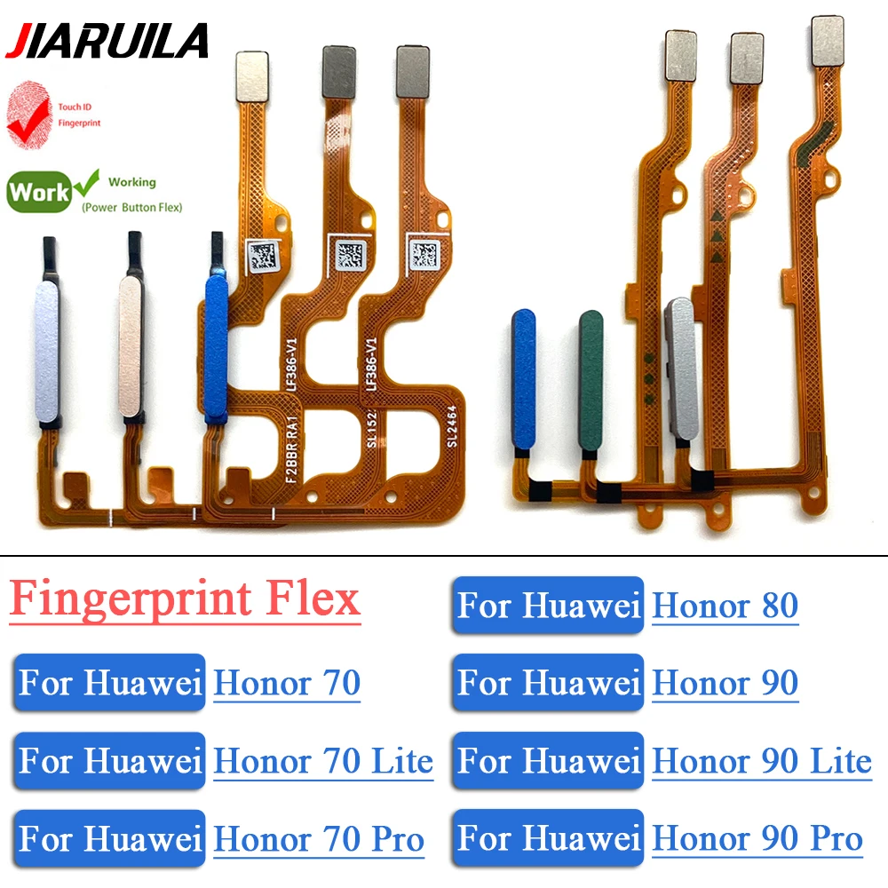 

Fingerprint Sensor Connector Flex Cable For Huawei Honor 80 70 90 Lite / 70 90 Pro Fingerprint Flex Touch ID Scanner Home Button