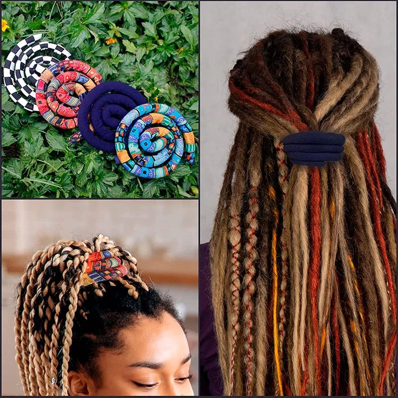 Thick Ponytail Dreadlocks Hair tie Bendable and Foldable Iron Wire Hair bands Strongly Hold Your Dreads Trendy Hair Accessories