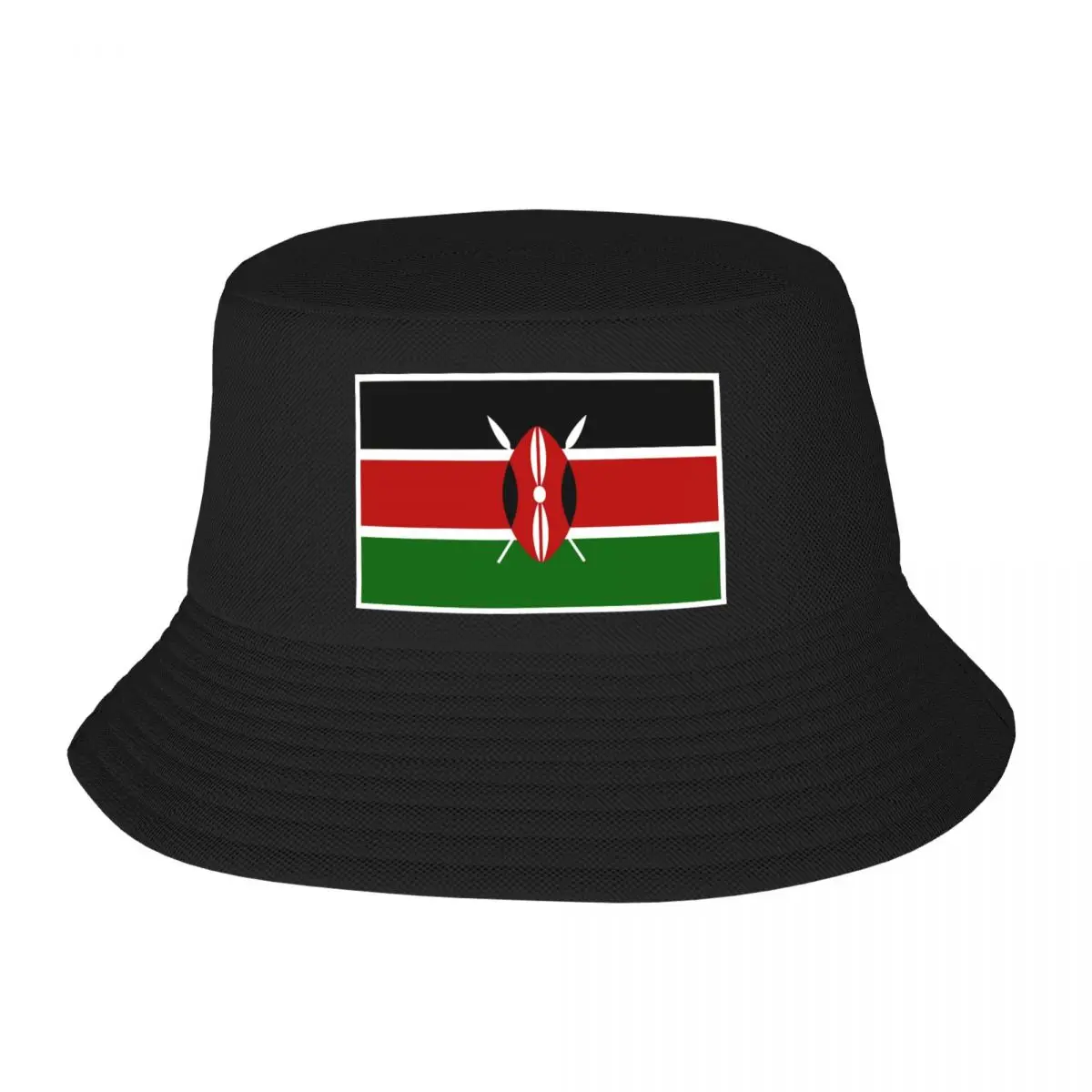 Custom Kenya Flag Beach Bucket Hat Women Men Unisex Kenyan Patriotic Summer Fisherman Cap