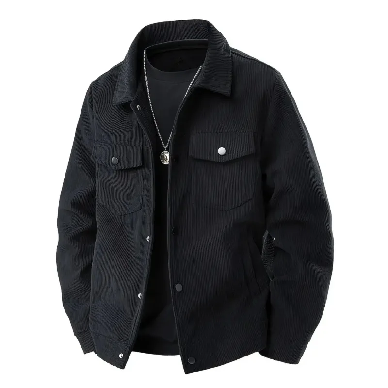

The 2025 new autumn corduroy jacket for men, a loose-fitting Japanese style lapel jacket