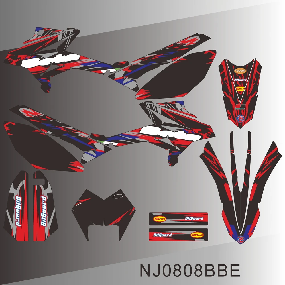 Calcomanías Gráficas para Motocicleta Beta RR 50 RR50 2011 2012 2013 2014 2015 2016 2017 2018 2019 2020, Diseño de Fondo NJ0808BBE