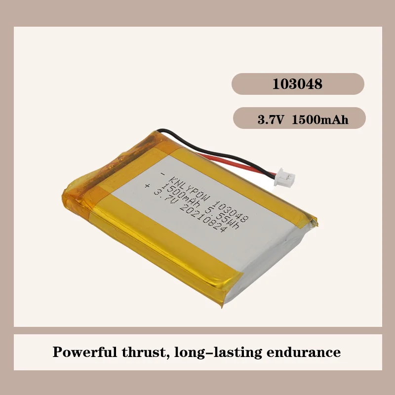 

Аккумулятор Li-Polymer 3.7V 1500mAh (OEM) для 103048, перезаряжаемый, с высокой емкостью и долгим сроком службы, для электронных устройств