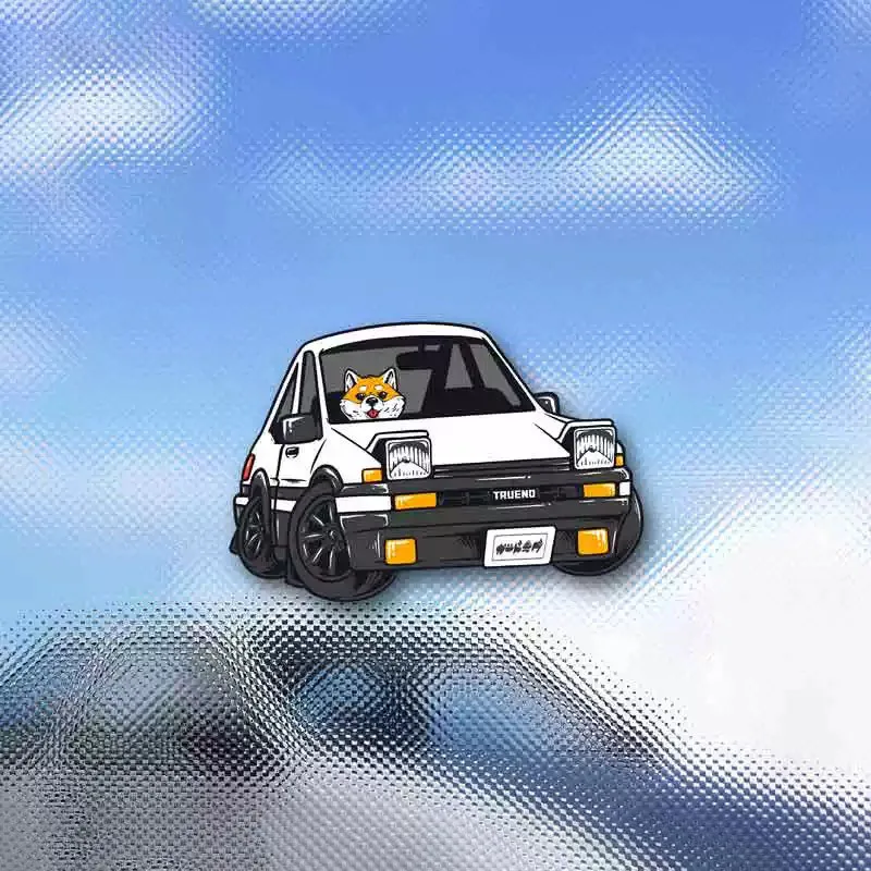 Car Styling Automobile Motocross Stickers for Japanese anime Initial D Project D AE86 Applique Helmet Motorbike Decals