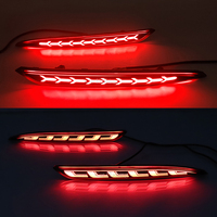 2PCS For Tesla Model 3 2016-2023 Model Y 2017-2023 Rear Fog Lamp Brake Light Dynamic Turn Signal Reflector LED Bumper Light