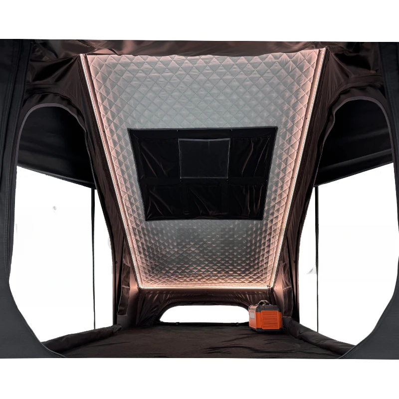 Auto Accessories SNDN X Hinge Hard Shell Rooftop Tent 4 Person Aluminum Frame All Season Offroad Camping