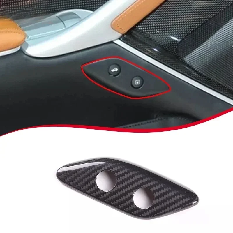 

For Ferrari F12 Berlinetta F152 Real Dry Carbon Fiber Interior Fuel Tank Switch Panel Cover Decoration Indoor Accessories 2013