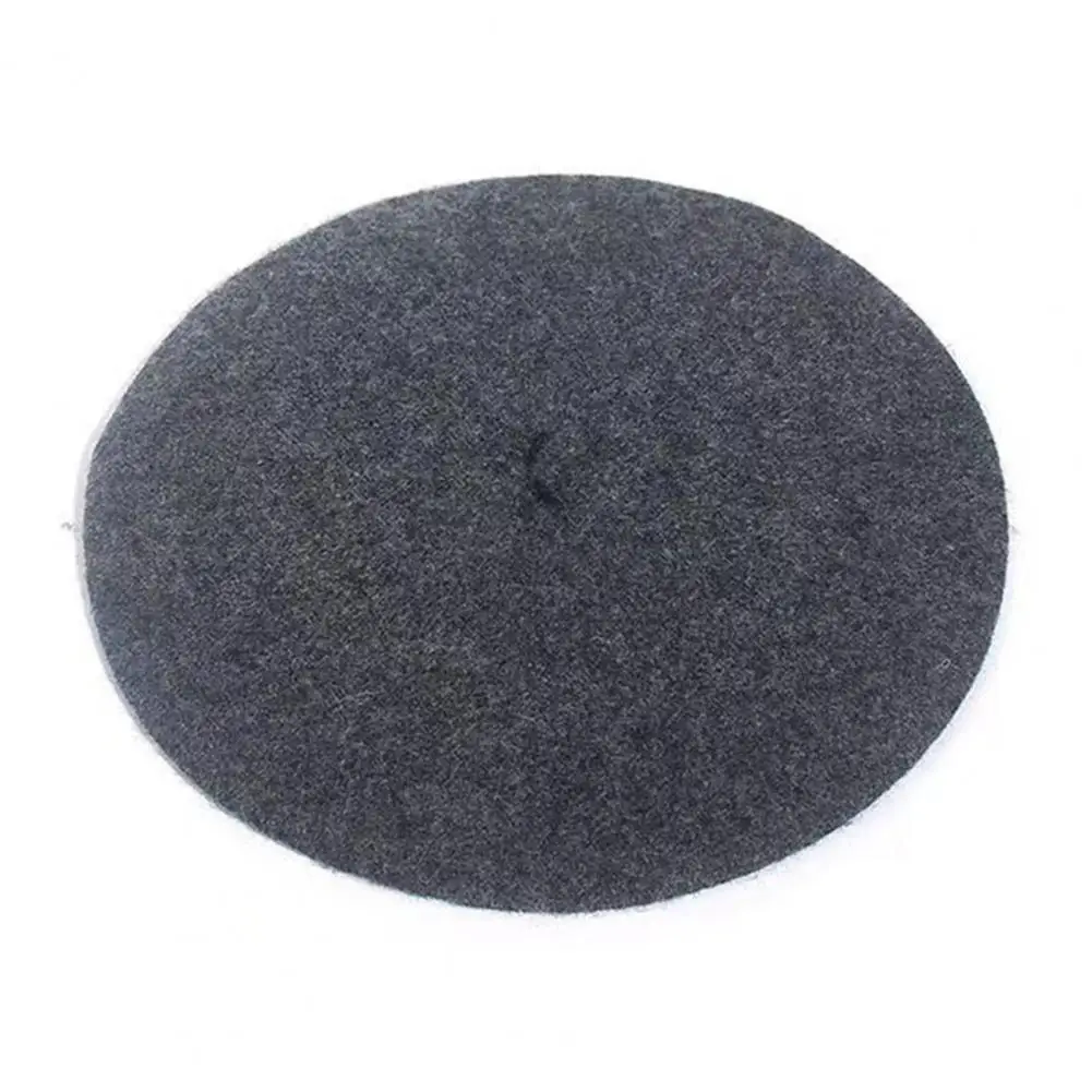 British Retro Style Cap Women Beret Hat Solid Color Warm Artist Cap Cozy Vintage Chic Painter Hat for Winter Travel Café Dating