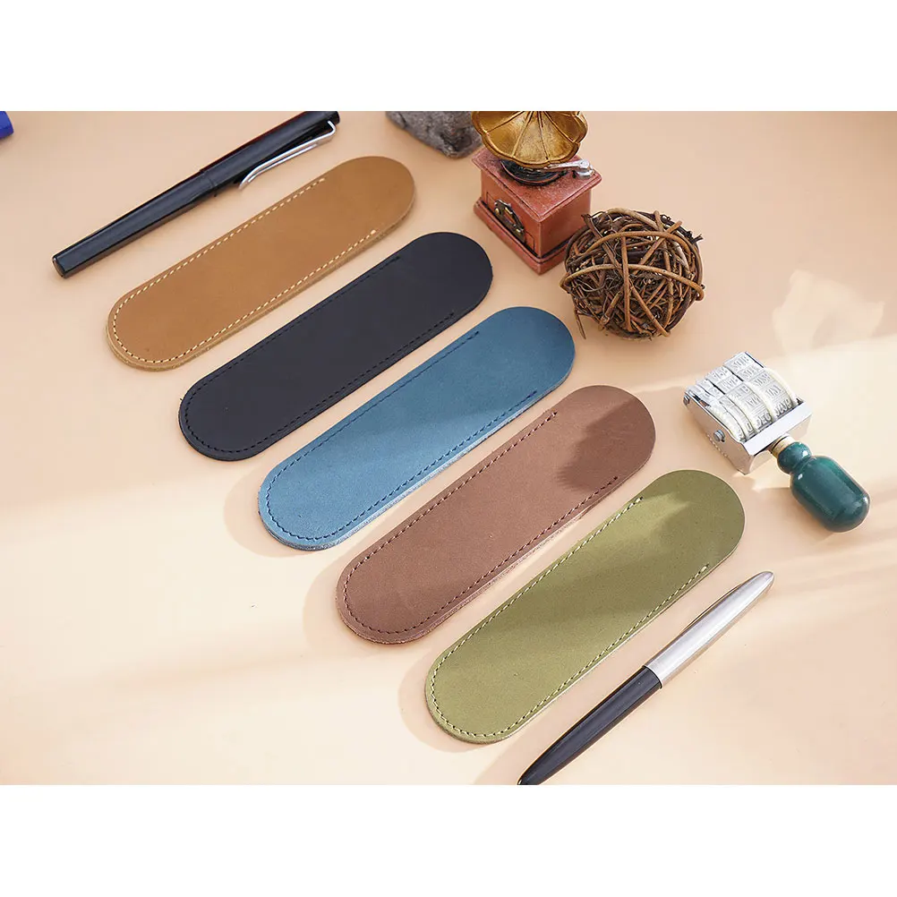 

Handmade Pen Pouch Holder For Fountain Ballpoint Pen Case Organizer Bag Small Size Olive Green