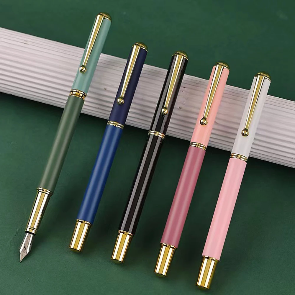 Hochwertiger neuer Morandi zweifarbiger Füllfederhalter aus Metall mit feiner 0,5-mm-Tintenstift, ausgezeichneter Schreibstift für Geschäftsbüros – Detail 7