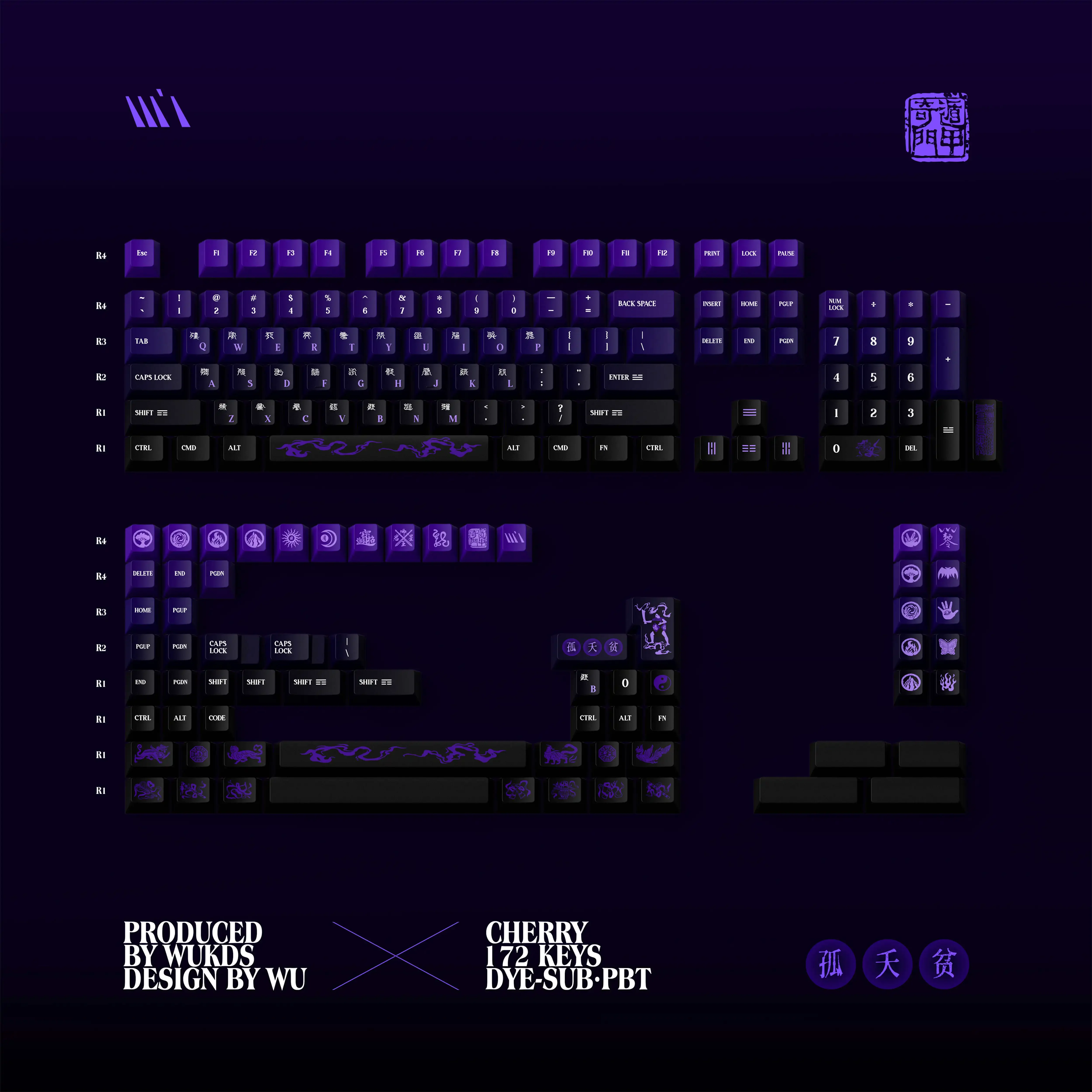 Original sci-fi gradual change keycap Qimen Escape Armor 172 keys Original factory height PBT full five-sided thermal sublimatio