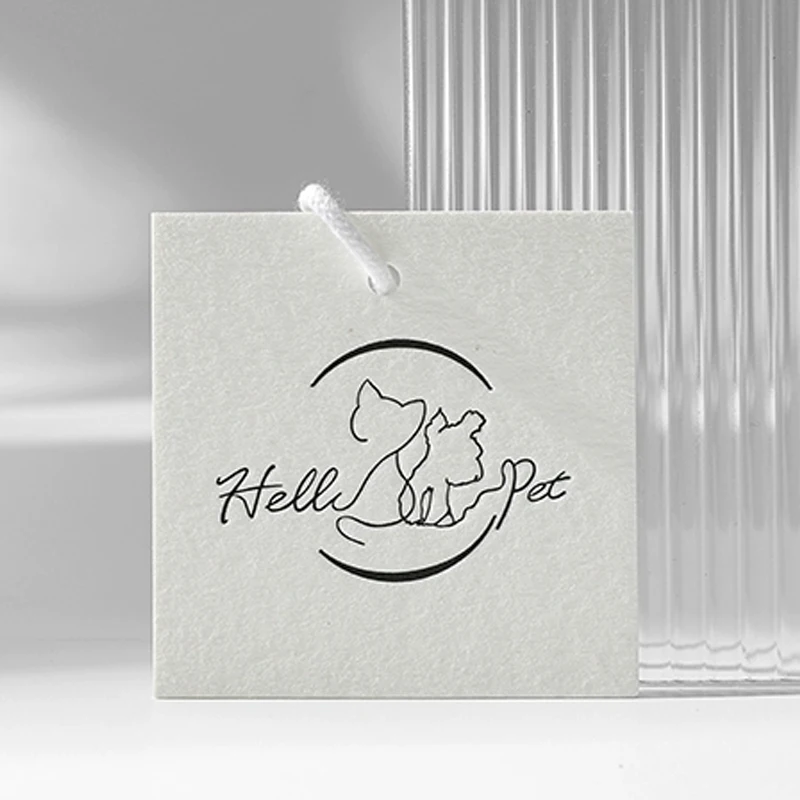 Custom Own Logo Clothing Hang Price Tag Garment Clothes T Shirt Paper Swing Hang Tags for Apparel view 4