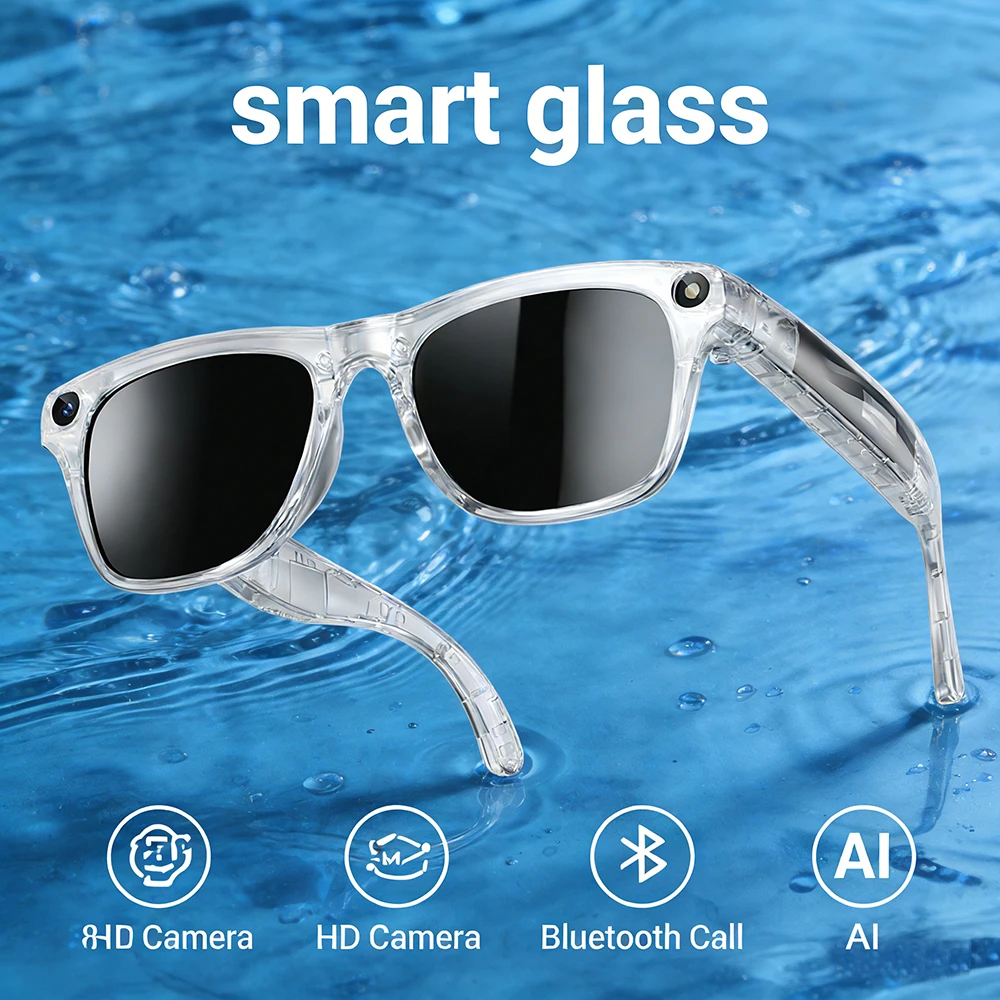 

Новые умные очки с камерой 800 Вт, меняющие цвет, AI-перевод, фото-видеозапись, водонепроницаемые умные солнцезащитные очки с Bluetooth-вызовом