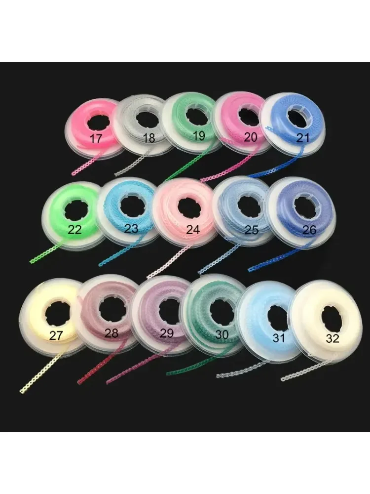 4.57M Dental Elastic Ultra Power Chain Orthodontic Rubber Bands Long/Short/Continuous Type