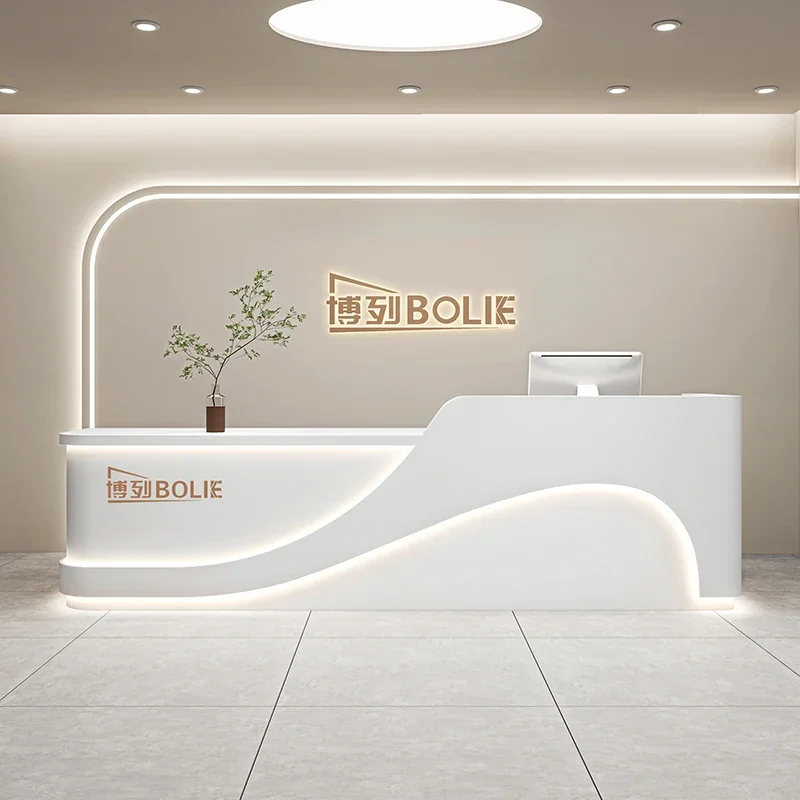 Design Checkout Reception Desks Clinic Counter Weight Classic Reception Desk Luxury Table Bancone Per Negozio Office Furniture