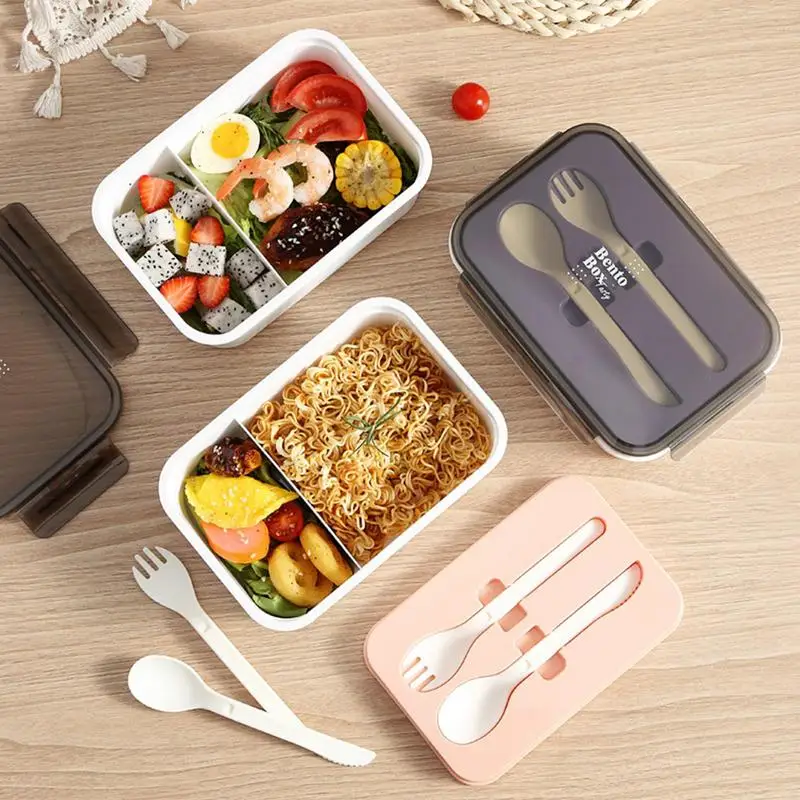 Lunch Snack Boxes Lunch Containers With 2 Compartments Leak Proof Lunch Box Food Container Salad Dressing Containers For Kids