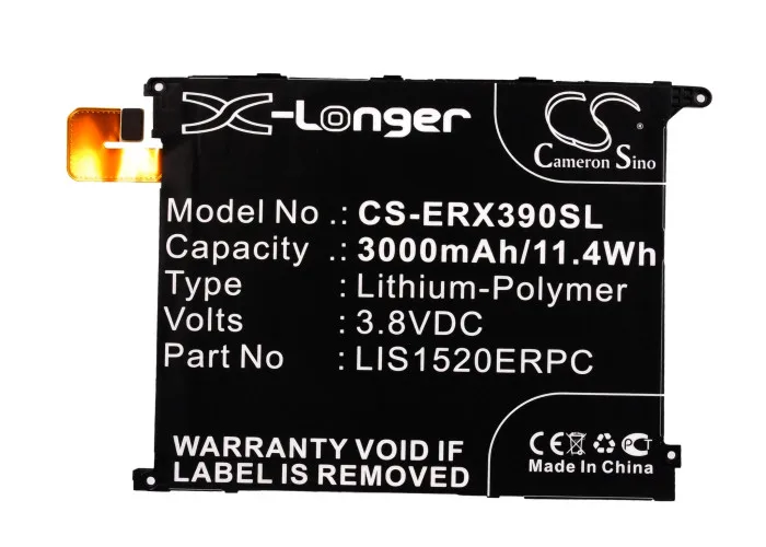  3000mAh Battery LIS1520ERPC for Sony Erison C6616, C6803, LT39h, Togari,XL39, Xperia ZU LTE,Yuga Rex, Z Ultra LTE