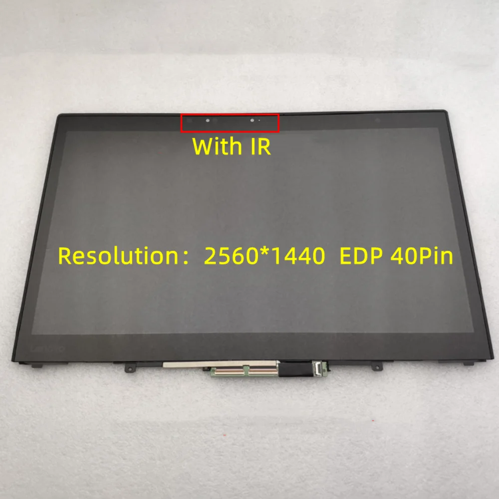 X1 yoga display lcd tela de toque digitador assembléia 14.0 polegada wqhd led painel para lenovo thinkpad x1 yoga 2nd gen 2017